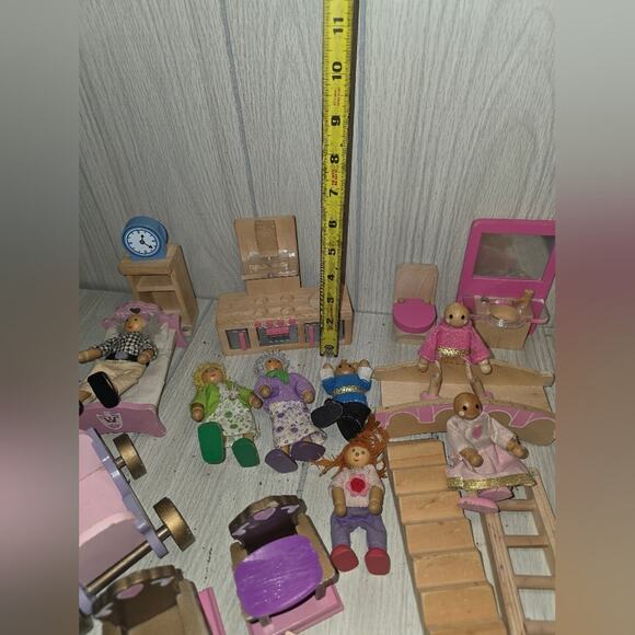 Vtg Kidkraft Wooden Dolls & Dollhouse Furniture Mixed Lot Princess Castle - Picture 4 of 16